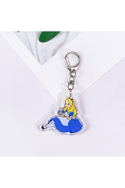 Miniso 5 cm 6 Disney Alice in Wonderland Cute Keychain Accessories Funny Acry...