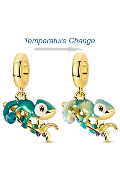 Choice10 KTC455-GD 925 Sterling Silver Clover Charms Beads Golden Pets Dog Ch...