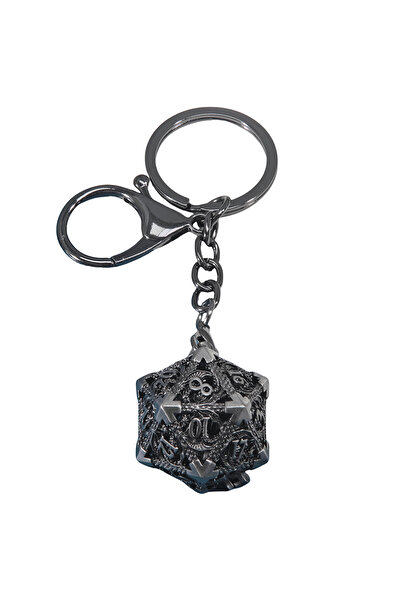 Choice Black Zinc Dragon D20 Dice Keychain Fashion Keyring Ornament Key Chain...