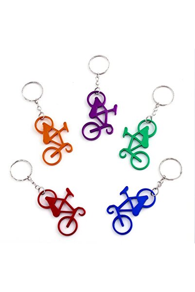 Choice 10 قطع عشوائية، 10 قطع بألوان متنوعة، تصميم إبداعي ثلاثي الأبعاد لسلسلة مفاتيح على شكل دراجة، مصنوعة من سبائك الألومنيوم