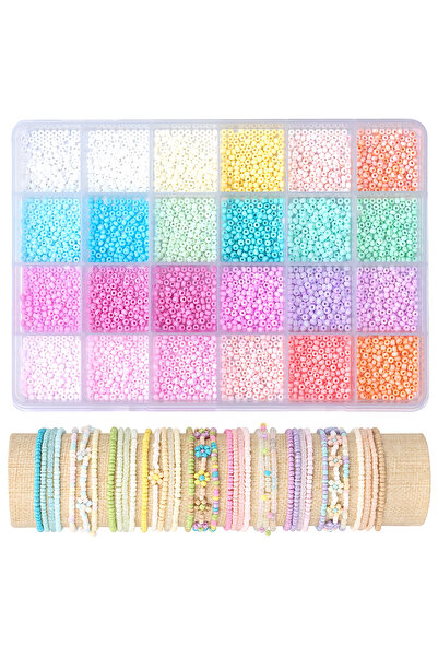 Choice مجموعة صنع أساور الصداقة من خرز ماكارون، 5760 قطعة، مقاس 3 مم، لصنع ال...