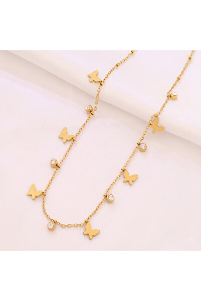 Choice قلادة B4356 316L من الفولاذ المقاوم للصدأ على شكل فراشة للنساء أنيقة ب...