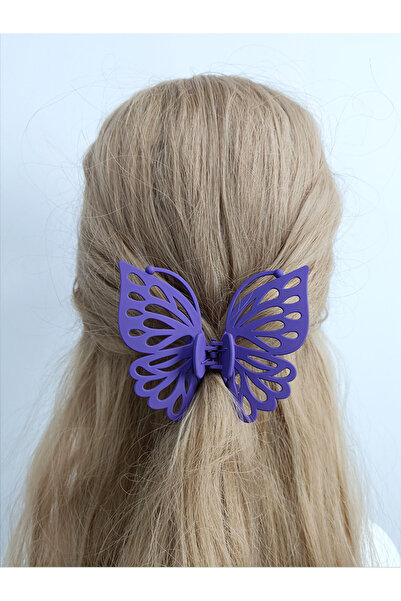 Choice مشبك شعر خلفي أنيق للنساء والفتيات الصغيرات باللون الأرجواني الداكن، د...