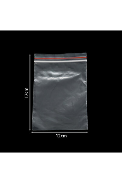 Choice 12 × 17 سم 100 قطعة أكياس بلاستيكية شفافة بسحاب متعددة الأحجام لتخزين ...
