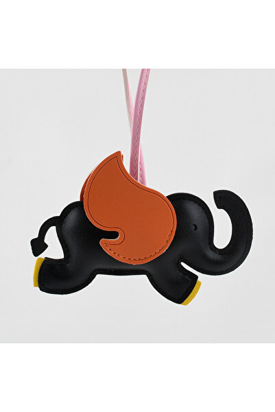 Choice black 16 Colors Flying Wings Elephant Keychains Women PU Leather Hange...