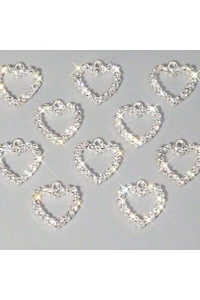 Choice إكسسوارات قلادة على شكل قلب الخوخ من الفضة، مصنوعة يدويًا من 10 قطع