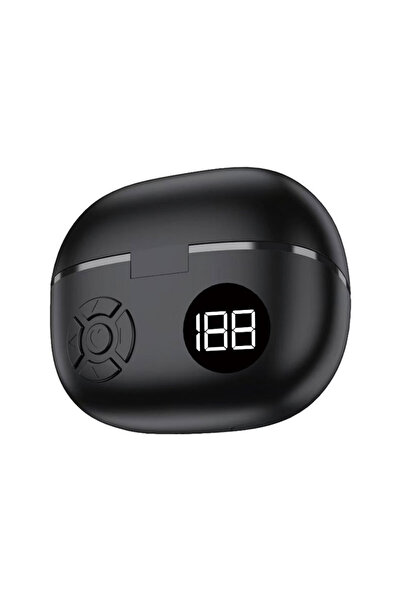 Generic سماعات أذن لاسلكية بمشبك، بلوتوث مفتوحة الأذن مع شاشة LED وحافظة شحن للرياضة والجري