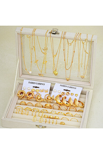 Choice مجموعة مجوهرات أنيقة من نوبوكس باللون الذهبي للنساء، مكونة من 62 قطعة ...