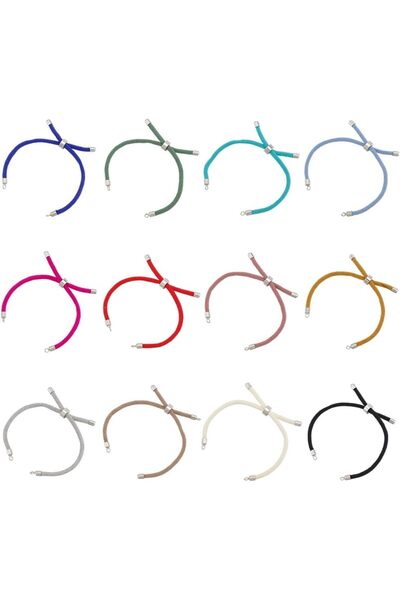 Choice AECH05-13524 12 قطعة 12 لونًا من خيوط النايلون الملتوية لصنع الأساور 9 بوصات (22.8 سم) أساور منزلقة N