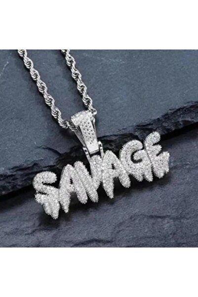 Choice قلادة فضية مرصعة بالزركونيا المكعبة على شكل حرف A3432، مناسبة للرجال و...