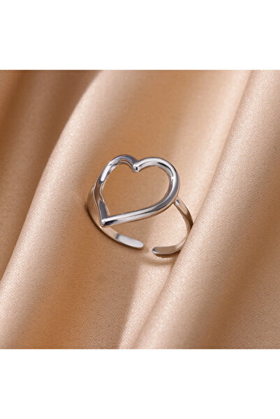Choice خواتم JZ6246P بسيطة من الفولاذ المقاوم للصدأ على شكل قلب قابلة للتغيير...