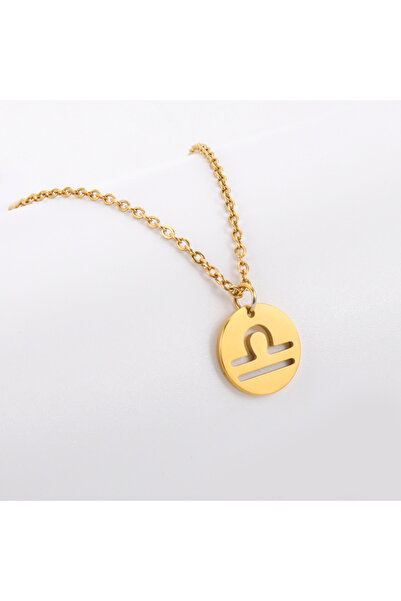 Choice قلادات فضية من الفولاذ المقاوم للصدأ على شكل نجمة برج الميزان بطول 45 ...