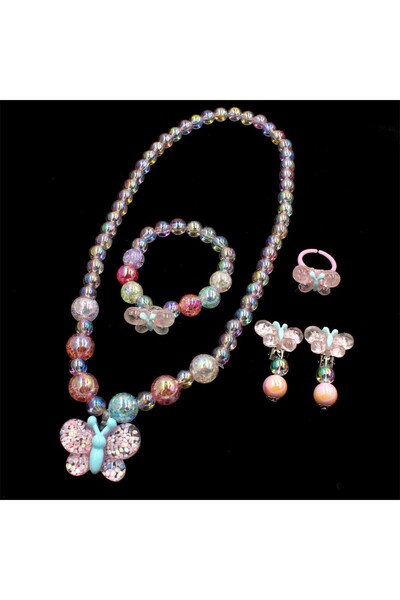 Choice مجموعة واحدة من قلادات وأساور وخاتم وأقراط مصنوعة يدويًا على شكل فراشة...