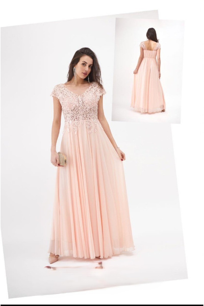 OEMN Long occasion dress made of veil and lace - M/XL