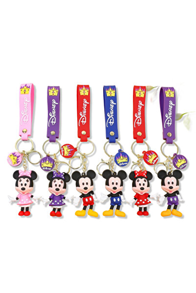 Choice 1 pc 6 PCS 22 Style Disney Mickey Mouse Keychain - Cute Stitch & Minni...