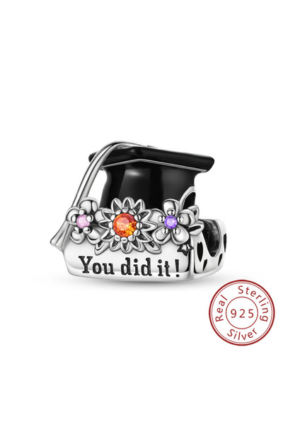 Choice KTC1222 قلادات خرز أصلية من الفضة الإسترلينية عيار 925 على شكل قبعة ال...