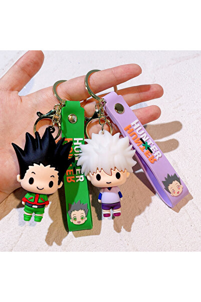 Choice 2pcs-KC03 HUNTER X HUNTER Figure Keychain Anime Cartoon GON·FREECSS Do...