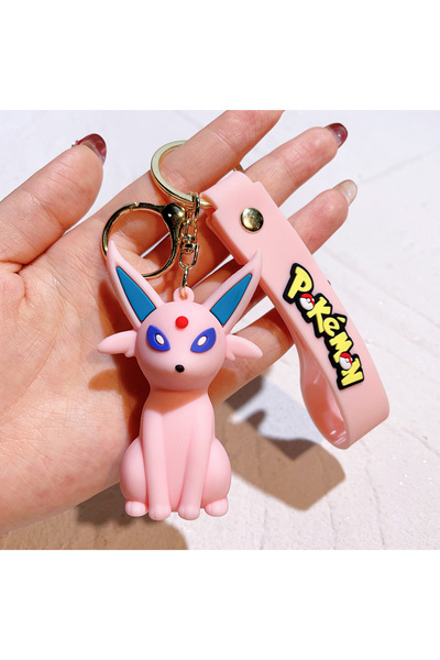 Choice مجموعة هدايا سلسلة مفاتيح عائلة بوكيمون بيج إيفي ZG0191 بطول 6 سم، سلس...