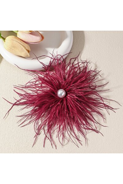 Choice دبوس بروش كبير متعدد الألوان على شكل ريشة أنيقة مقاس 21 سم للنساء، دبو...