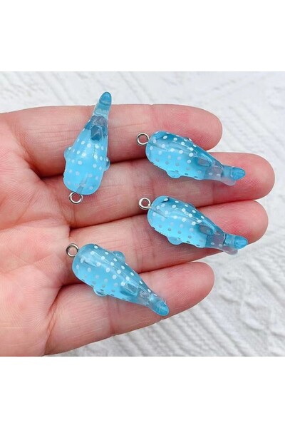 Choice 10 قطع من حُلي الحوت الأكريليكية، قلادة على شكل سمكة قرش، مقاس 28*13*9...