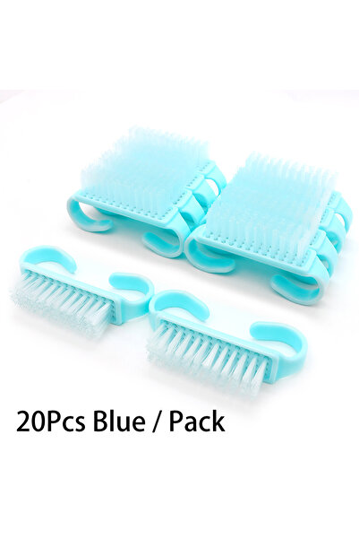 Choice 20 قطعة زرقاء 10/20/50/100 قطعة مقبض قبضة فرشاة أظافر فرك أظافر تنظيف ...