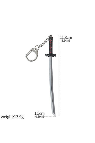 Miniso K00652-03 Anime BLEACH: Thousand-Year Blood War Keychains Kurosaki Ichigo Zangetsu Weapon Pendant Ke