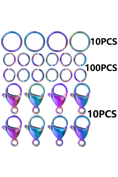 Choice مجموعة من 120 قطعة من حلقات القفز المفتوحة المصنوعة من الفولاذ المقاوم...