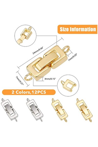 Choice 12 قطعة 2 لون 12 قطعة 2 لون مشابك نحاسية قابلة للطي 0.9 × 0.3 بوصة موس...