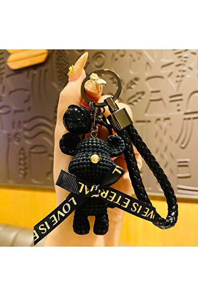 Choice black Woolly Bear Keychain Three-Dimensional Doll Backpack Pendant