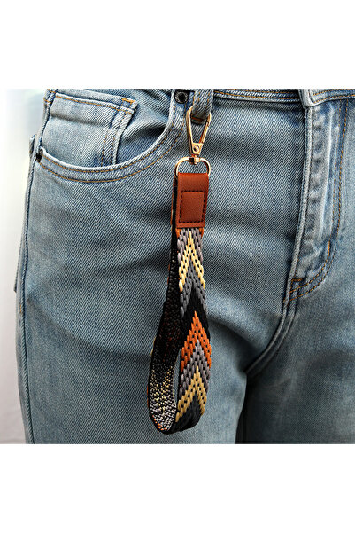 Choice 13 cm F314 Bohemia Geometric strip wristlet keychain