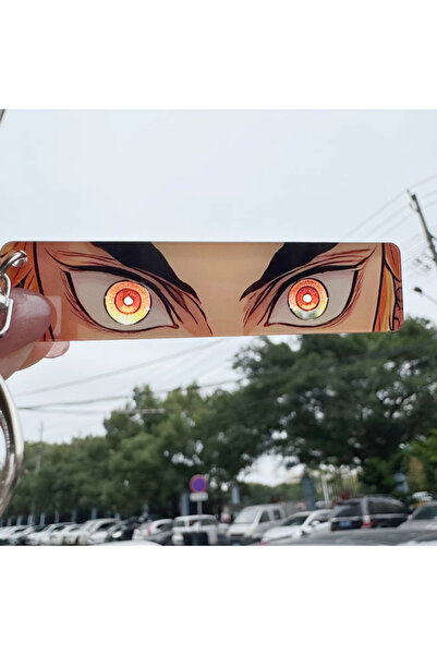Miniso K-Demon-13 Demon Slayer Shining Eyes Keychain Acrylic Transparent Card...