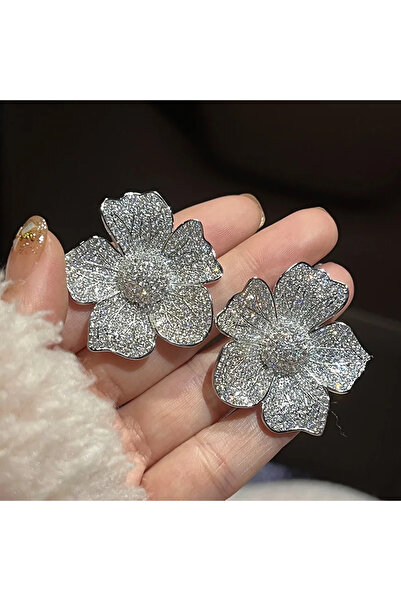 Choice أقراط نسائية فاخرة مرصعة بأحجار الزركونيا البراقة WC1700-1، أنيقة وعصرية، لحفلات الزفاف