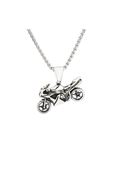 Choice قلادة دراجة نارية عتيقة على شكل سلسلة بطول 60 سم للرجال والأولاد بتصمي...