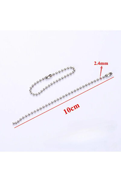 Choice 10 سم 50 قطعة 50/100/500 قطعة سلاسل خرز كروية مستديرة بطول سلسلة مفاتي...