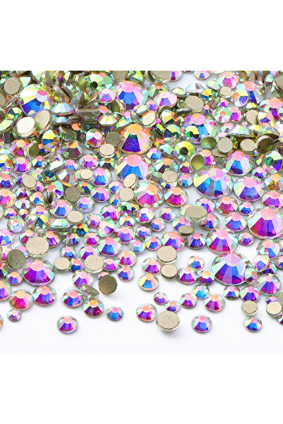 Choice كريستال AB 1440 قطعة/الحزمة أحجار الراين المسطحة ذات القاعدة الذهبية ع...