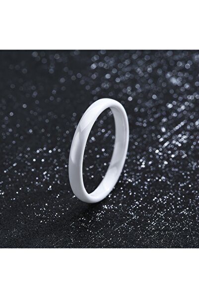 Choice 7 WHITE 3mm Wide Hypoallergenic Ceramic Rings for Women Men, Wedding Band Couple Ring, Elegant Stack