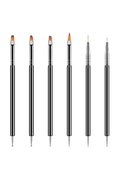 Choice 6 قطع من فرش فن الأظافر، 6/31 قطعة، أطراف تصميم، رسم، نحت، قلم تنقيط، ...