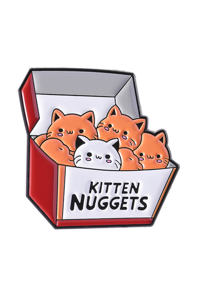 Choice دبوس مينا القطط من ستايل 2، قطع صغيرة من الطعام السريع، دبابيس دجاج مقلية، دبابيس هامبورغ، شارة ياقة