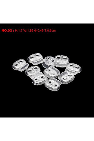 Choice 02 10 قطع قفل الحبل سدادة بلاستيكية أطراف الحبل تبديل مشبك مشبك شفاف و...