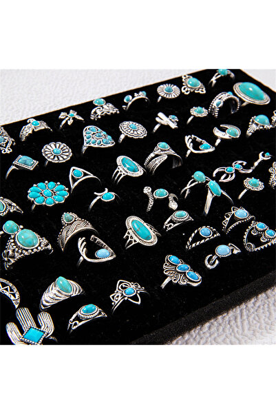 Choice مزيج حجم 16-19 مم نمط واحد 20 قطعة بوهيميا حجر الفيروز خواتم للنساء الرجال مزيج نمط خمر أزياء