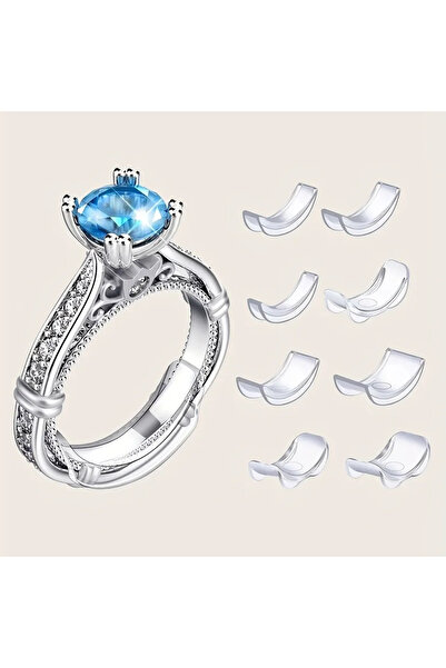 Choice مجموعة من 8 قطع من البلاستيك الشفاف لضبط حجم الحلقات - وسادة ضبط شفافة...