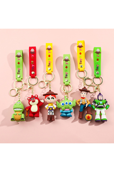 Miniso KC5675 Toy Story Keychain Toys Woody Buzz Lightyear Figure Keyrings Ca...