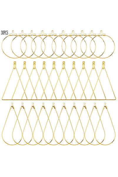 Choice أقراط مثلثة ذهبية مختلطة، أقراط دائرية على شكل دمعة، أقراط دائرية من ا...