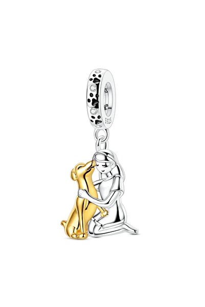 Choice KTC1746 خرز سحر أصلي من الفضة الإسترلينية عيار 925 على شكل قطة وكلب وح...