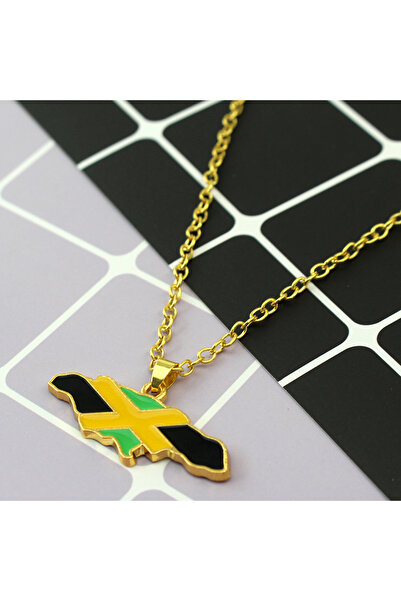 Miniso N1068 Jamaica Map Pendants Necklaces for Women Men Jamaicans Party Engagement Anniversary Stainless