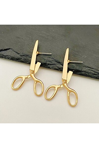 Choice Golden Fashion Creative New Retro Scissors Ear Studs for Women Persona...