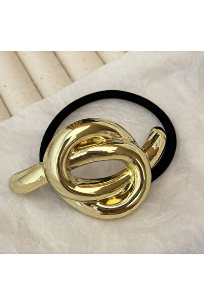 Choice مشبك ذيل حصان معدني ذهبي أنيق بتصميم هندسي مشبك شعر أنيق للفتيات للارت...