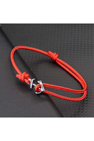 Choice Red Simple Grade A 2mm Rope Bracelet Men Women Stainless Steel Anchor ...