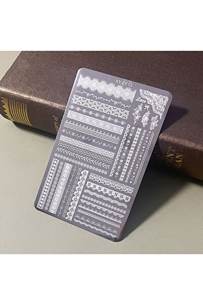 Choice XYEF13 1 قطعة لوحة ختم فن الأظافر قالب طباعة نقل الفراشة الدانتيل أنما...