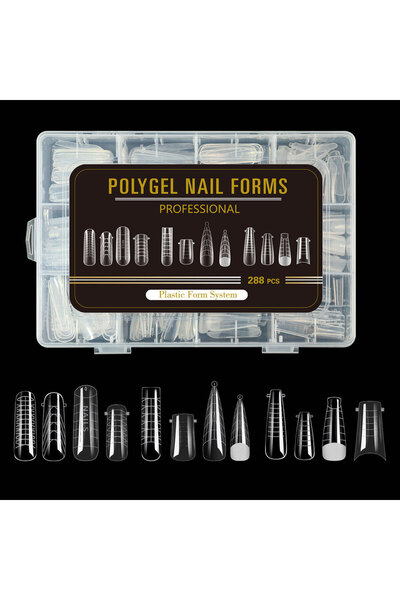 Choice 07 288 قطعة/صندوق من مجموعات أطراف الأظافر الصناعية ذات الأشكال المزدو...